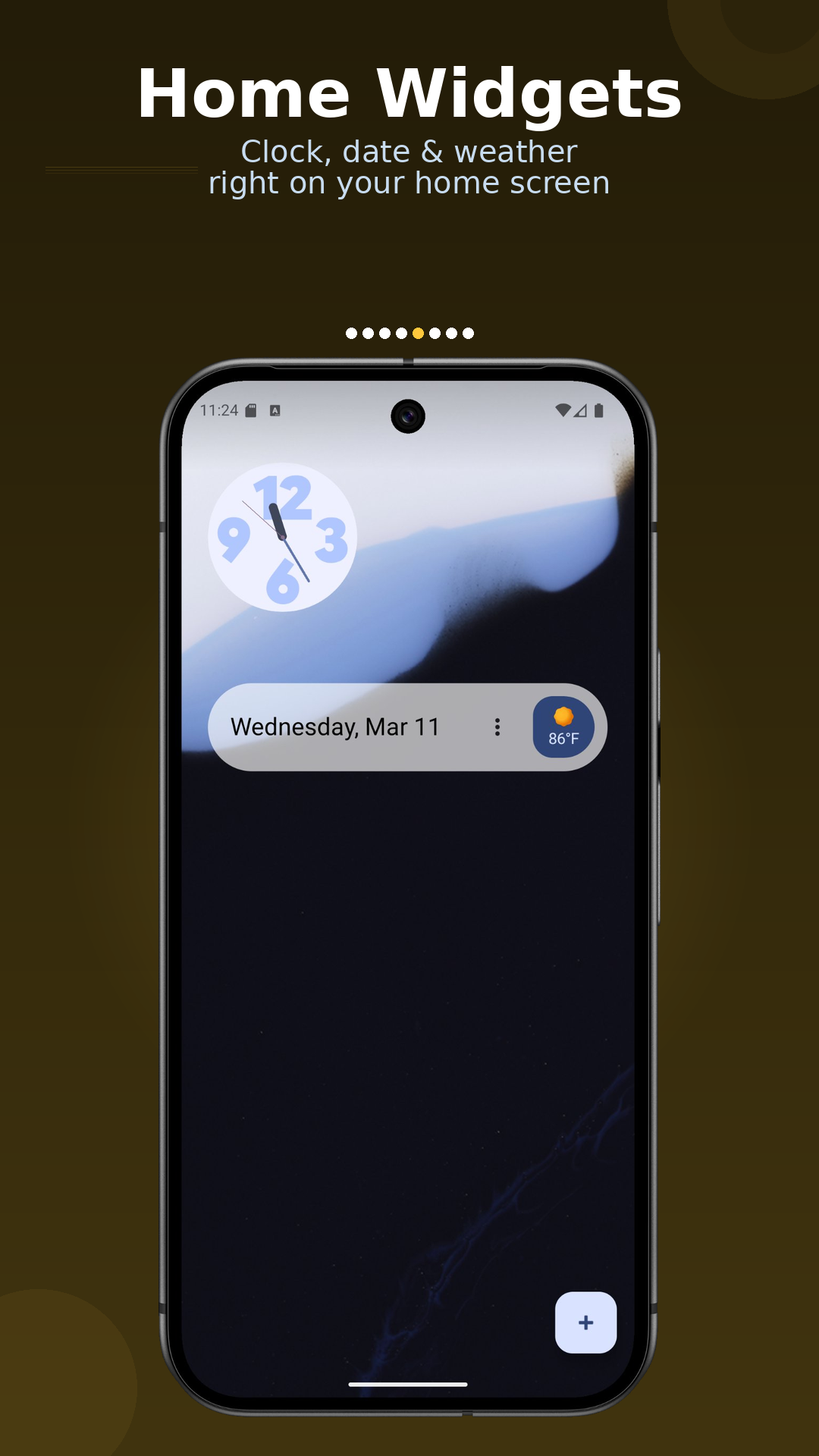 Core app widget page on phone